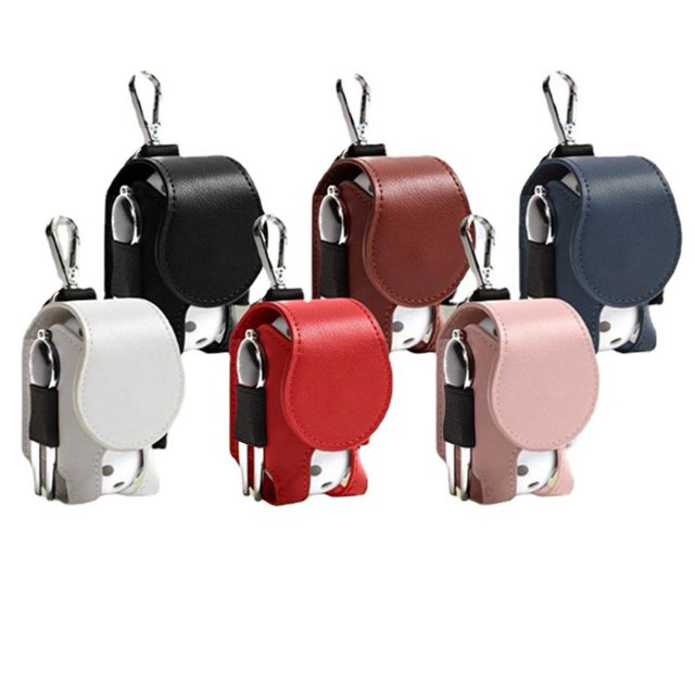 Bolsa de cuero PU para pelotas de golf Mini cintura para colgar accesorios para exteriores (rosa)