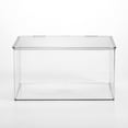 thumbnail image 2 of mDesign Plastic Stackable Storage Container Box with Attached Hinged Lid, Clear, 2 of 8