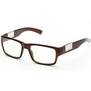 Newbee Fashion- Casual Nerd Thick Clear Frames Fashion Glasses Rectangular Clear Lens Eye Glasses White
