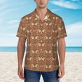 thumbnail image 2 of Susaid Owl Mandala Print Hawaiian Shirts for Men Women,Hawaiian Summer Short-Sleeve Casual Relaxed-Fit Button-Down,3X-Large, 2 of 7
