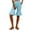 *Light Blue, variant on VBVC Women's High Waisted Ruffle Hem Shorts,Ladies Stretchy Flared Midi Bottoms with Pockets,Casual Summer Yoga Pants For Women,Navy,S-2XL