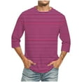 thumbnail image 1 of Birdeem Chemises pour Hommes Hommes Imprimé Col Rond Décontracté Mode Manches Courtes Blouses Col Rond Chemises, 1 of 1
