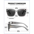 thumbnail image 3 of Gafas de Sol Polarizadas MEETSUN Transparentes Gris para Usar Sobre Lentes, 3 of 7
