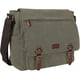 thumbnail image 1 of Bolso bandolera de lona XCF estilo vintage para portátil de 15,6 pulgadas verde militar, 1 of 4