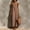 Coffee, variant on Prom Dress Ladies Easter Dress Party Dresses Long Dress Women's Solid Summer Beach Maxi Dress Sleeveless Spaghetti Strap Dress White 2X