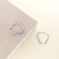 thumbnail image 5 of BERRICLE Sterling Silver Heart Cubic Zirconia CZ Medium Fashion Anniversary Hoop Earrings for Women, Rhodium Plated 1 inch, 5 of 6