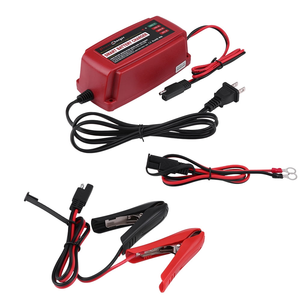 12V 5A Smart Battery Charger Maintainer for Car Motorcycle Truck RV AGM