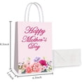 thumbnail image 2 of Mothers Day Gift Bags, Pink Carnation Happy Mother's Day Gift Bag with Handle for the Best Mom Theme Party Decorations (24pcs), 2 of 4