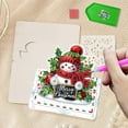 thumbnail image 3 of Diamond Art Painting Christmas Greeting Cards Set, 3D Folding Diamond Art Christmas Cards with Envelopes for Family, Friend, Lovers-11-Christmas Snowman, 3 of 9