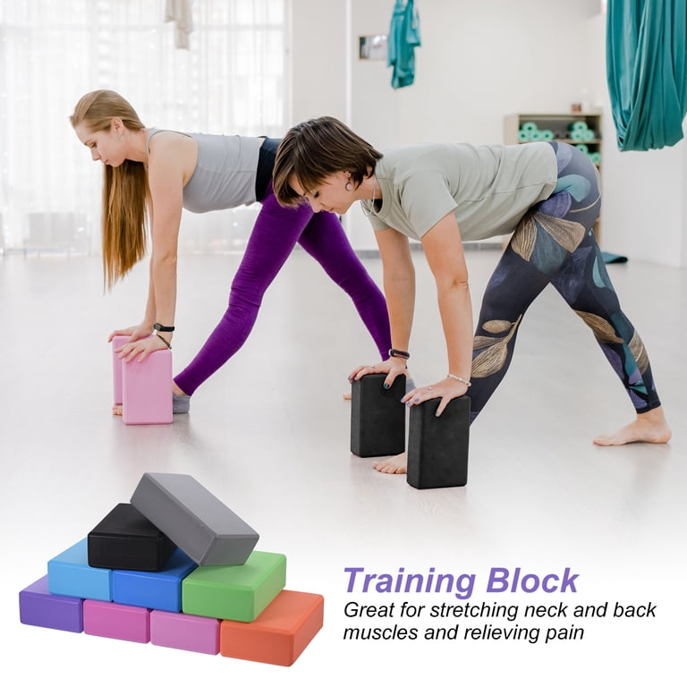 Bloc De Yoga Haute Densité 23x15x7.6cm – Mousse Antidérapante, Léger 120g – Orange, Violet, Bleu Ou Vert