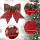 thumbnail image 2 of 4 Pieces Christmas Decorative Bows Red Sequin Christmas Tree Bows Christmas Tree Topper Bows Garland Christmas Wreath (red, Silver, 7 X 6.7 Inches), 2 of 5