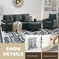 thumbnail image 5 of Soscana Sectional Sofa 3 Seat L Shaped Couch with Storage Ottoman & Accent Chair,Modern Living Room Furniture Set for Small Space Home Apartment Office Studio, 5 of 8