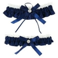 thumbnail image 4 of HONMEET 1Pair Elastic Blue Lace Garter Bowknot Thigh Ring Wedding Leg Loop, 4 of 8