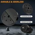 thumbnail image 4 of FIXTECH 66LB 2 in 1 Olympic Adjustable Weight Set with Straight Bar As Barbell for Family fitness, Black, 4 of 8