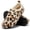 Beige Leopard, variant on Leopard Print Slippers for Women Indoor Barefoot Slippers Socks Furry Slip on House Shoes