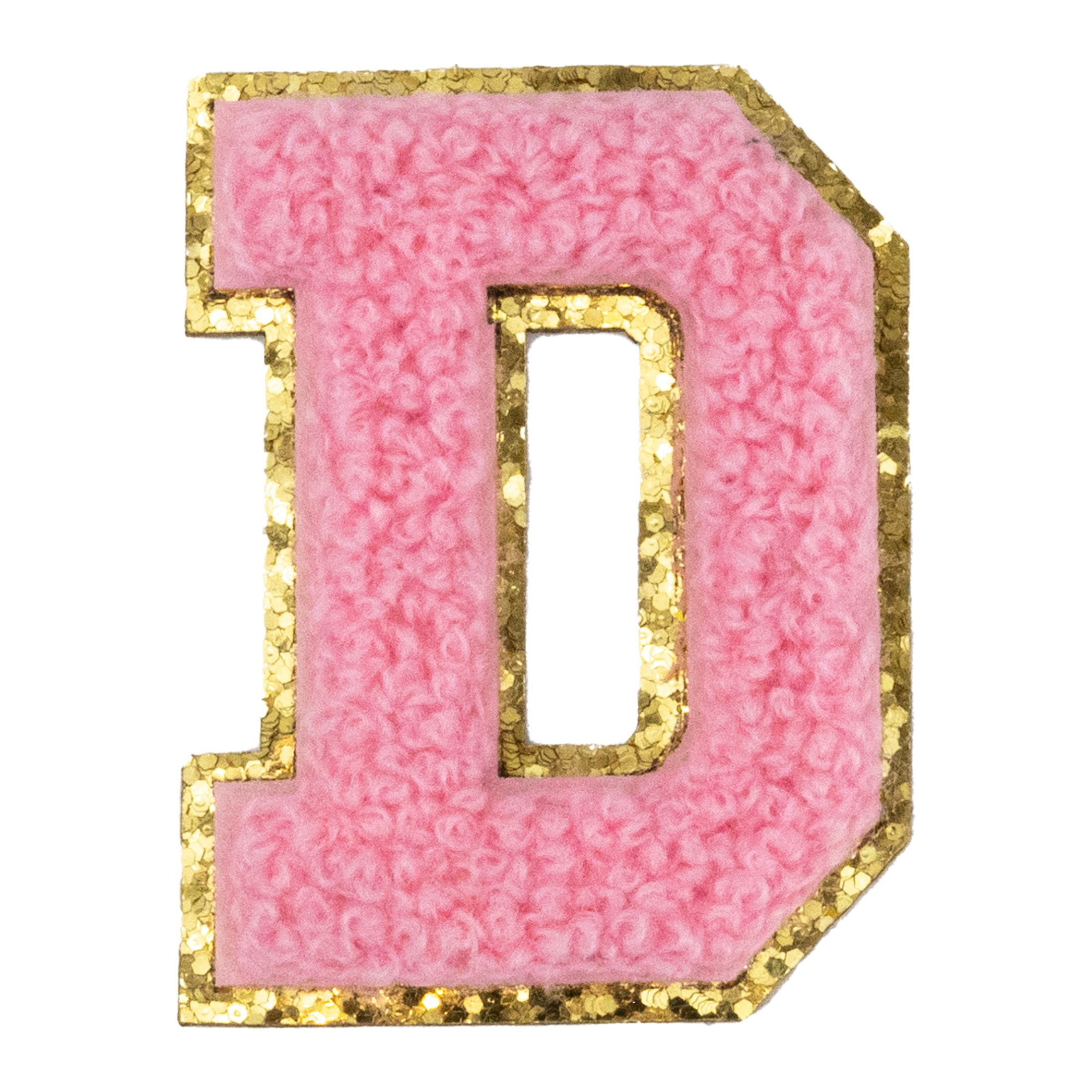 (6 pack) Hello Hobby Chenille D Pink Patch