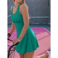 thumbnail image 6 of Charmo Womens Scallped Trim Tennise Dress Workout Athletic Golf Dresses with Shorts and Pockets, 6 of 7