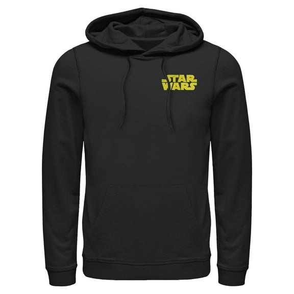 Mens Star Wars Embroidered Yellow Classic Logo Lightweight Hoodie