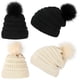 thumbnail image 2 of Gorro peluca invierno estilo coreano gorro de lana gorro cálido forrado con vellón gorro de punto grueso que combina con todo gorro peluca, 2 of 6