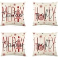thumbnail image 2 of Christmas Pillow Covers 18x18 Set of 4, Winter Snowman Cushion Covers Xmas Throw Pillow Cases Home Sofa Bedroom Living Room Pillows Covers Sofa, 2 of 2