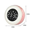 thumbnail image 3 of Giunmcul Holiday Gift Finder Led Electronic Bedroom Alarm Clock 12/24 Hours Alarm Calendar Temperature Adjustable Brightness Colorful Big Screen Desk Clock, 3 of 5