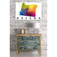 thumbnail image 2 of Oregon, State Abstract Watercolor (24x36 Giclee Gallery Art Print, Vivid Textured Wall Decor), 2 of 3