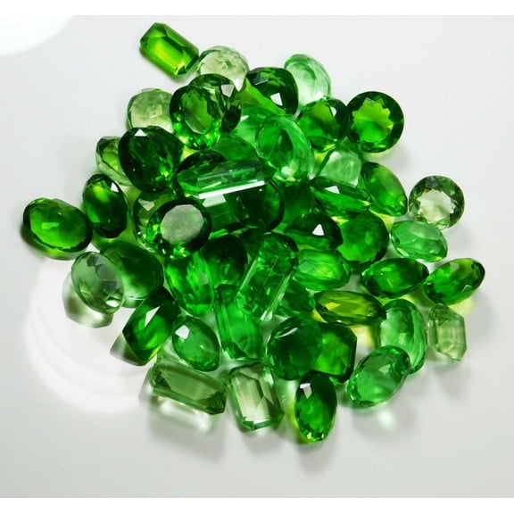 100 Ct Natural Peridot Loose Gemstone Lot Green Mix Shape Ring Size
