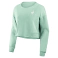 thumbnail image 2 of Women's Fanatics Mint New York Mets Studio Cropped Pullover Sweatshirt, 2 of 5