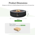 thumbnail image 2 of UPHA 42-inch Outdoor Propane Round Fire Pit Table 50000 BTU Gas Concrete FirePit for Outside Patio with Lava Rocks, Rain Cover, Dark Grey, 2 of 9