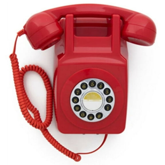 GPO Retro GPO746WRED 746  Wall Mount Push Button Telephone - Red  [MISC ACCESSORY] Red