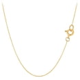 thumbnail image 1 of 10k Yellow Solid Gold Mirror Box Chain Necklace, 0.45mm, 16", 1 of 1