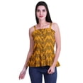 thumbnail image 1 of Moomaya Casual Shoulder Strap Flared Hem Cotton Slub Printed Women Summer Top, 1 of 5