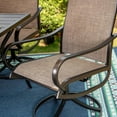 thumbnail image 3 of MF Studio 7 Pieces Patio Dining Sets with 6 Swivel Dining Chairs and 1 Rectangular 60" Expandable Dinining Table Suitable for 6 People, Black, 3 of 12
