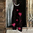thumbnail image 4 of Fgvctg Womens Valentine's Day Jumpsuit Wide Leg Pant Date Night Spaghetti Straps Trendy Love Heart Print Jumpsuit Sleeveless Bib Overalls Sprimg Rompers Clothing With Pockets Purple Pink 5XL, 4 of 5
