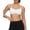 White -AJ14, variant on Women's Low Scoop Sports Bra Spaghetti Cross Strap Padded Workout Yoga Bra Crop Top White 36