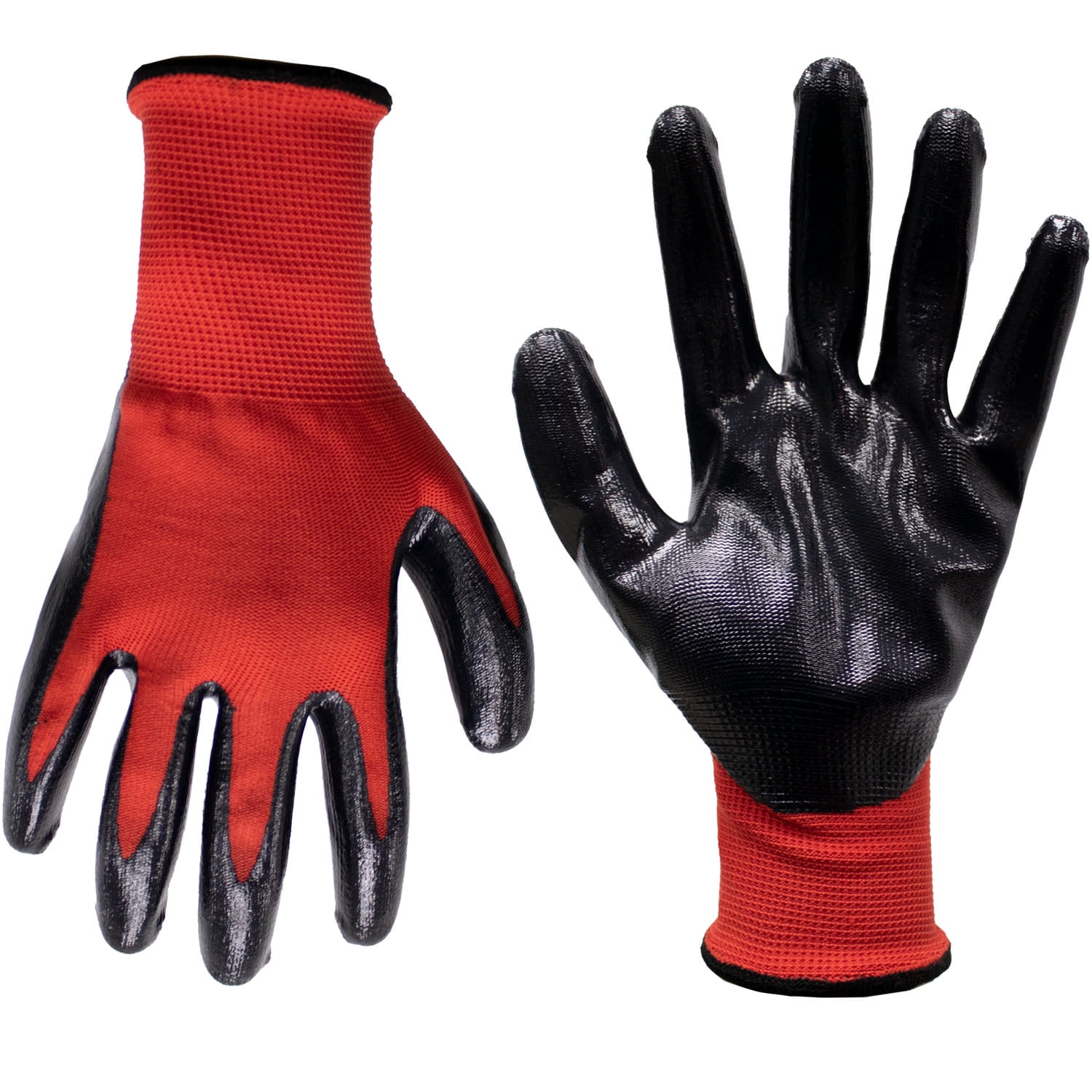 Hyper Tough Nitrile Dipped Work Gloves - 10 Pair pack