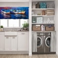 thumbnail image 5 of LALILO Kitchen Curtain Valance Oil Fishing Modern Boat Rod Pocket Window Curtain 52"x 18" Set of 2, 5 of 5