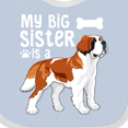 thumbnail image 4 of Inktastic My Big Sister is a Saint Bernard (white) Boys or Girls Baby Bib, 4 of 4