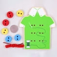 thumbnail image 2 of Juguete de madera para niños, juguetes hechos a mano, juego de botones de costura, coordinación mano-ojo, juguetes educativos Montessori, 2 of 8