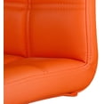 thumbnail image 5 of Leopard by Leader Accessories Square Back PU Leather Adjustable Swivel Bar Stool,Set of 2,Orange, 5 of 6