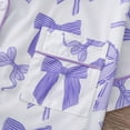 thumbnail image 4 of KinKnit New Valentines Pajamas for Women Cute Bow Heart Printed Pajamas 2 Piece Pajama Set Plus Soft Short Sleeve Button Down Sleepwear Pjs, 4 of 11