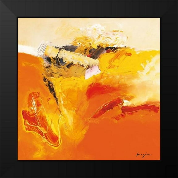 Magis, Pascal 12x12 Black Modern Framed Museum Art Print Titled - Variations abstraites III