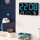 thumbnail image 5 of Reloj de pared digital, reloj digital, reloj despertador, reloj electrónico para la mesita de noche de la oficina. Azul, 5 of 7