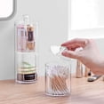 thumbnail image 1 of ELAYARD 3Pcs Rounded Cotton Swab Container with Protective Lid for Cotton Pads and Small Item Storage, 1 of 5