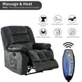 thumbnail image 2 of Bonzy Home Recliner Chair Set of 2 with Massage and Heat Overstuffed Fabric Metal frame Manual Reclining Chair Sofa for Living Room, 2 of 7