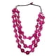 thumbnail image 4 of Collar bohemio con colgante de cuentas de madera para mujer, ideal para cumpleaños y vacaciones. Rosa roja, 4 of 9