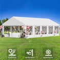 thumbnail image 2 of 16x32FT Party Tent Heavy Duty PVC Wedding Event Shelters White Upgraded Galvanized Ripple Canopy with Large Roof Removable Sidewalls & 3 Storage Bags 600D Oxford Commercial, 2 of 8