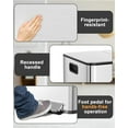 thumbnail image 6 of Rugerasy 0L/15.9 Gal Gallon Three-Compartment Pedal Stainless Steel Kitchen Recycling Trash Can with Odor Seal, Hands-Free Foot Operated Waste Bin for Home, Office, 6 of 7