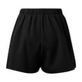 thumbnail image 5 of Riforla Women's Stretchy High Waisted Pleated Wide Leg Shorts with Pockets Shorts for Women Black M, 5 of 5