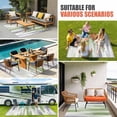 thumbnail image 4 of Sage Green Gray Outdoor Rug for Patio/Deck/Porch, Non-Slip Large Area Rug 4 x 6 Ft, Gradient Country Abstract Aesthetic Indoor Outdoor Rugs Washable Area Rugs, Reversible Camping Rug Carpet Runner, 4 of 8